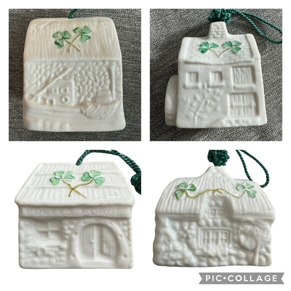 NWB Vintage Irish Belleek Porcelain Christmas ornament Foley's Forge - With Box - Picture 10 of 15